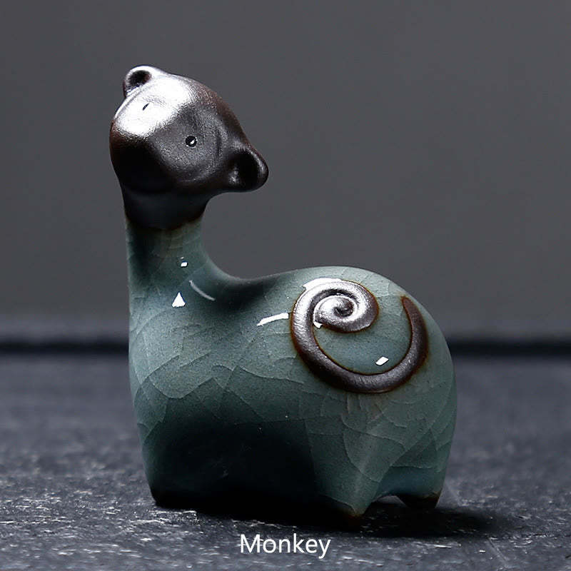 Chinese Zodiac Ceramic Tea Pet Home Decoration