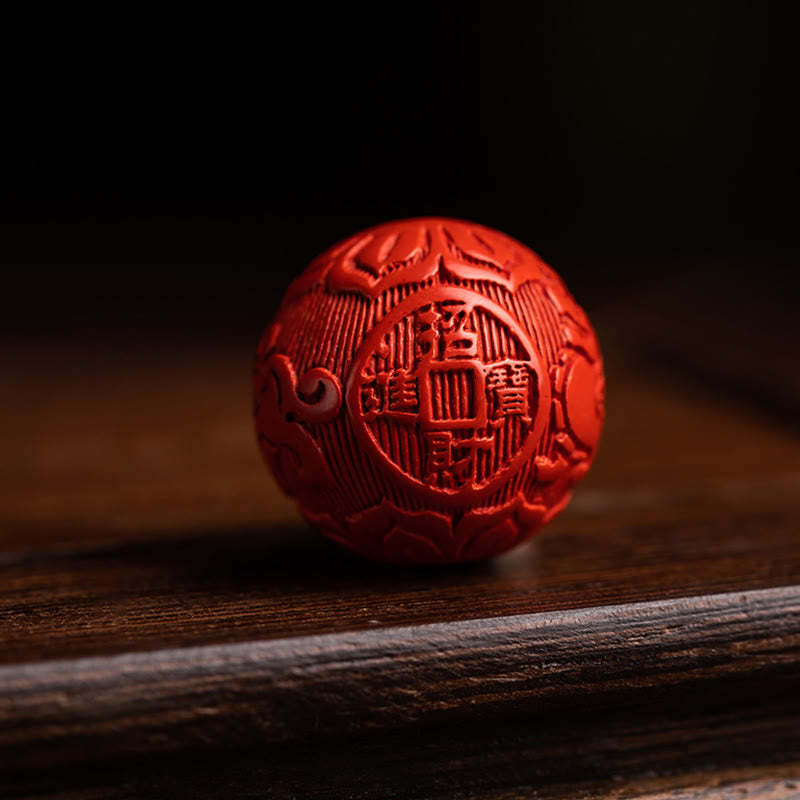 Tibet Om Mani Padme Hum PiXiu Copper Coin Small Leaf Red Sandalwood Cinnabar Protection Key Chain