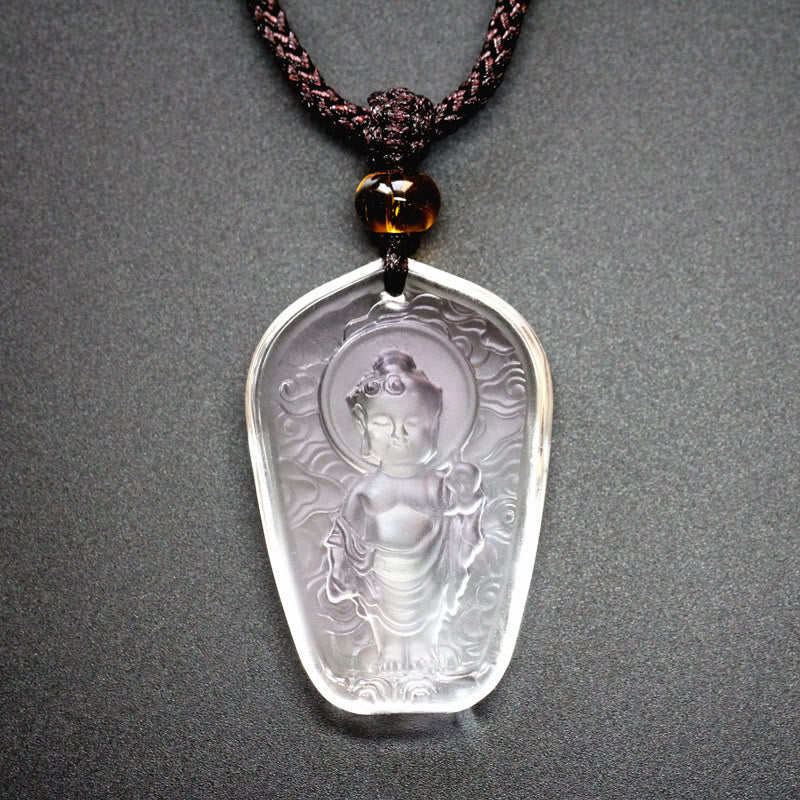 Tibetan mystic zen Liuli Crystal Serenity Necklace Pendant