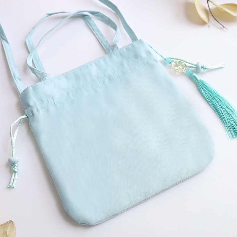 Suzhou Embroidery Lotus Deer Epiphyllum Peony Rabbit Cotton Linen Tote Crossbody Bag Shoulder Bag Handbag