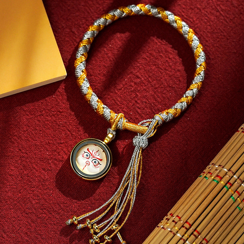 Handmade Tibetan Five God Of Wealth Dragon Scale Rope Luck Braid Bracelet