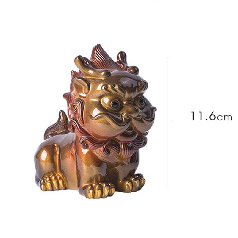 Color Changing Small PiXiu Resin Tea Pet Wealth Home Figurine Decoration