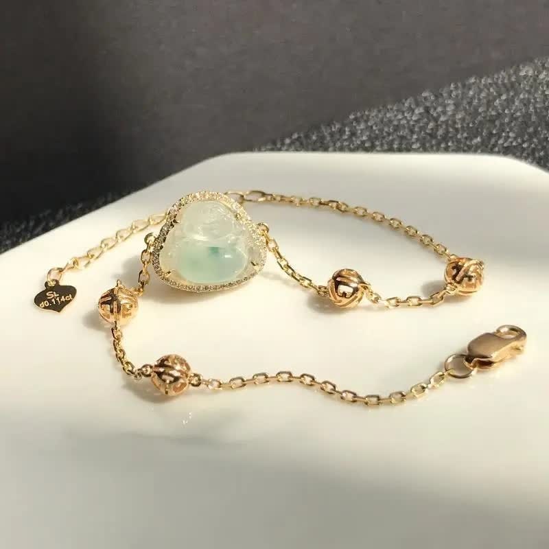 Laughing mystic zen Jade Abundance Chain Bracelet