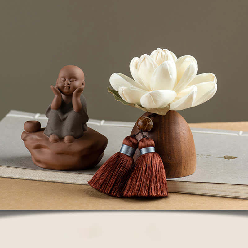 Black Peach Wood mystic zen Flower Calm Cure Decorations