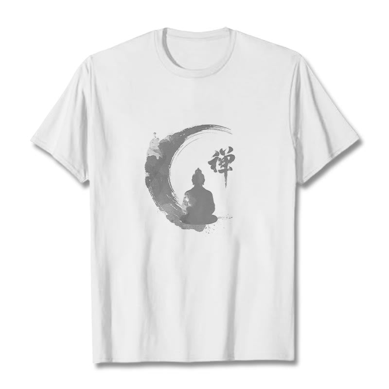 Meditating mystic zen Pattern Cotton Tee T-shirt