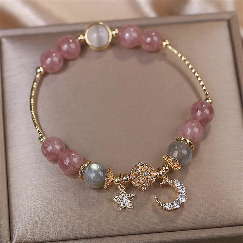 The Healing Positive Strawberry Quartz Bracelet