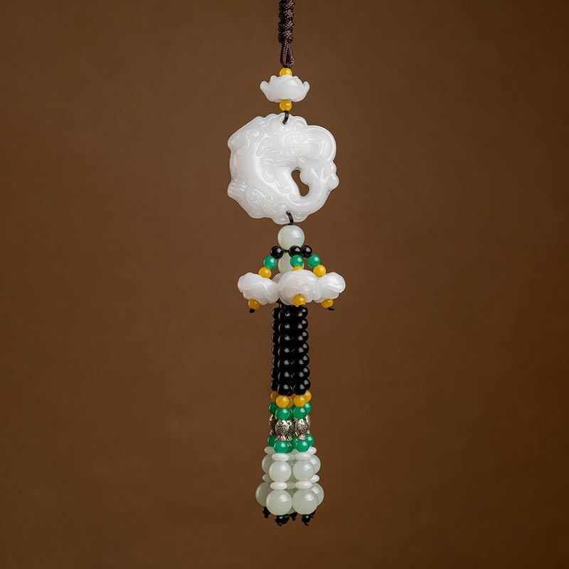 FengShui Jade PiXiu Blessing Car Pendant Decoration