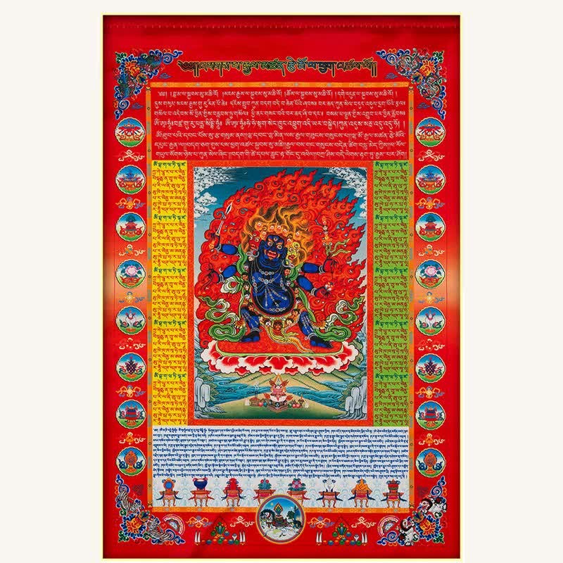 Tibetan 10 Colors Windhorse mystic zen Healing Auspicious Outdoor Prayer Flag