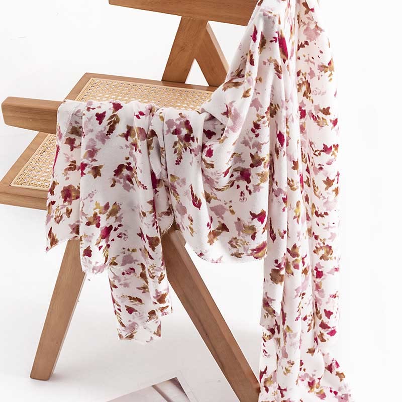 Tibetan Floral Falling Leaves Print Shawl Fall Winter Cozy Warm Travel Scarf Wrap