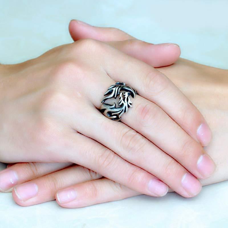 Dragon Pattern Protection Strength Adjustable Ring