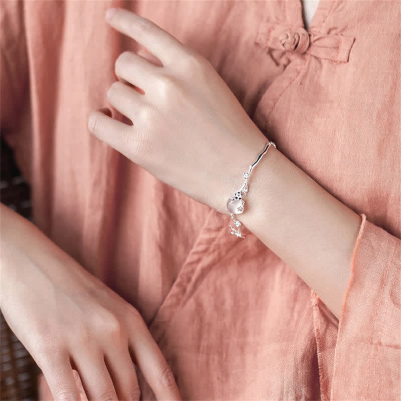 Plum Blossom Chalcedony Positive Bracelet