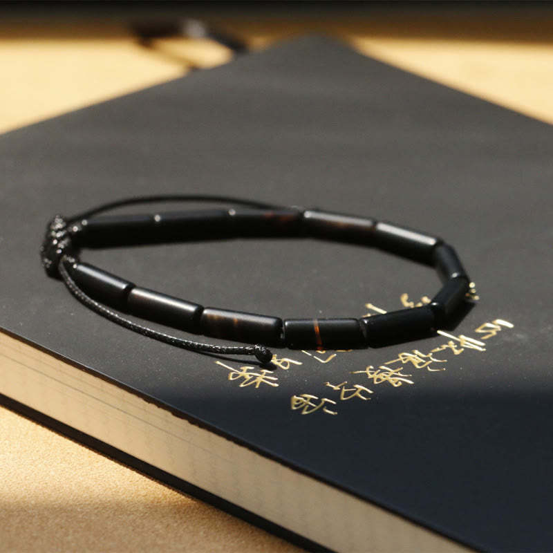 Black Onyx Bead Support Protection Bracelet