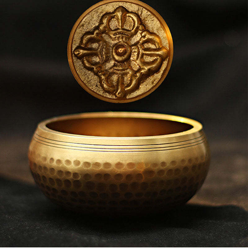 Tibetan Sound Bowl Handcrafted for Relaxation and Mindfulness Meditation Singing Bowl Set