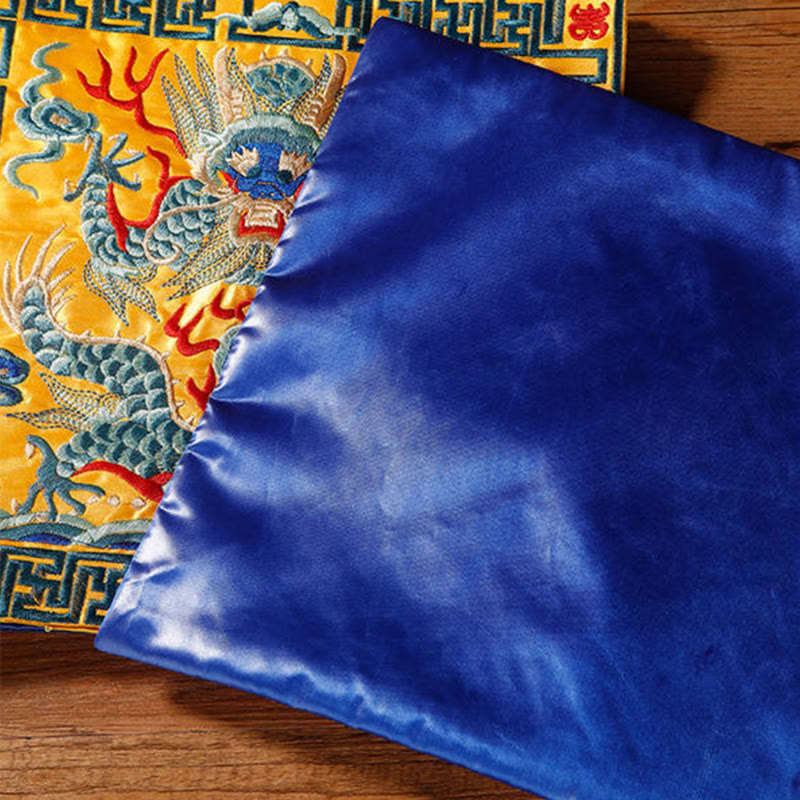 Crane Phoenix Dragon Kirin Embroidered Cup Mat Pad Tea Cup Coaster Square Kung Fu Tea Mat