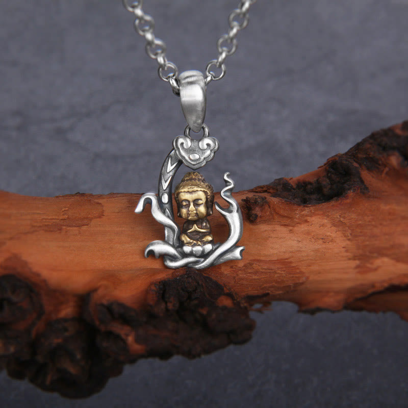 925 Sterling Silver Zen mystic zen Ruyi Handle Compassion Necklace Pendant