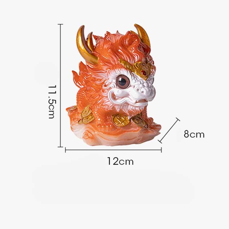 Color Changing Small Kirin Resin Tea Pet Home Figurine Decoration