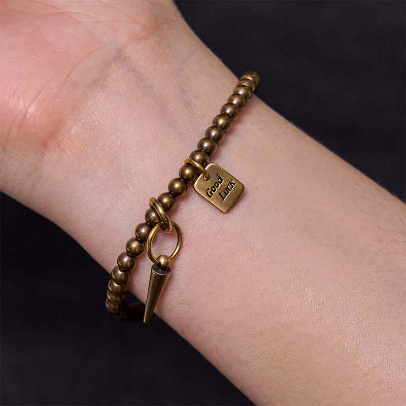 Vintage Copper Brass Beads Fortune Balance Bracelet