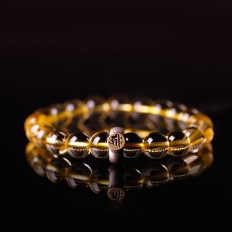 925 Sterling Silver Chinese Zodiac Natal mystic zen Citrine Protection Bracelet