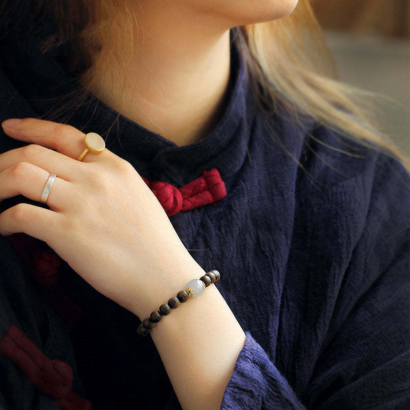 Agarwood Jade Strength Calm Bracelet