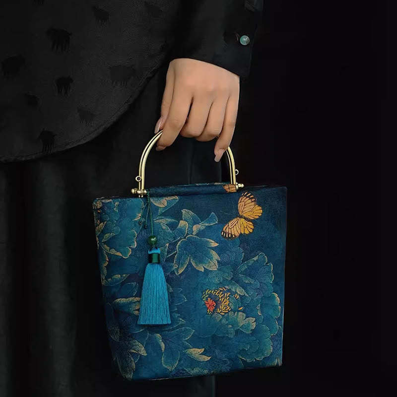 Leaves Butterfly Metal Chain Crossbody Bag Shoulder Bag Handbag