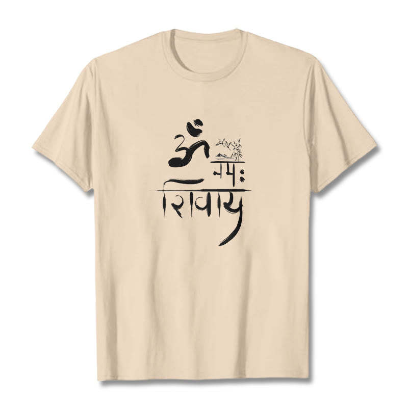OM NAMAH SHIVAYA Crane Bamboo Cotton Tee T-shirt