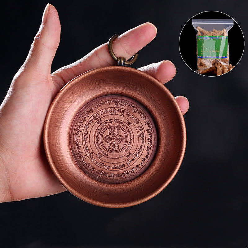 Small Copper Prayer Altar Portable Burning Holder Incense Sage Smudging Rituals Use Items