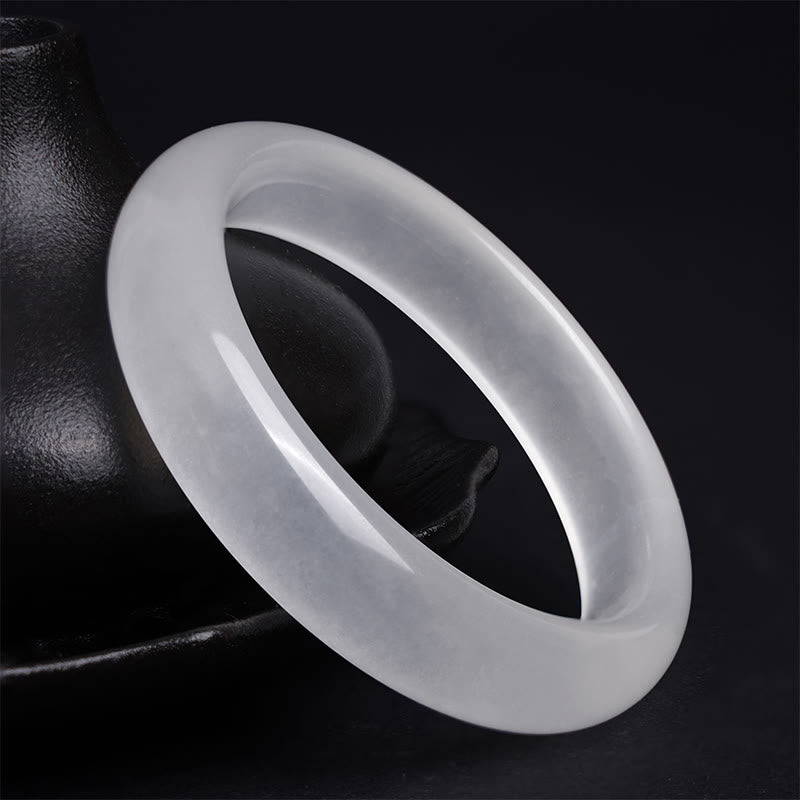 Natural Golden Silk Jade Wealth Luck Bracelet Bangle