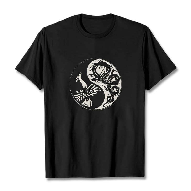 Phoenix Yin Yang Cotton Tee T-shirt