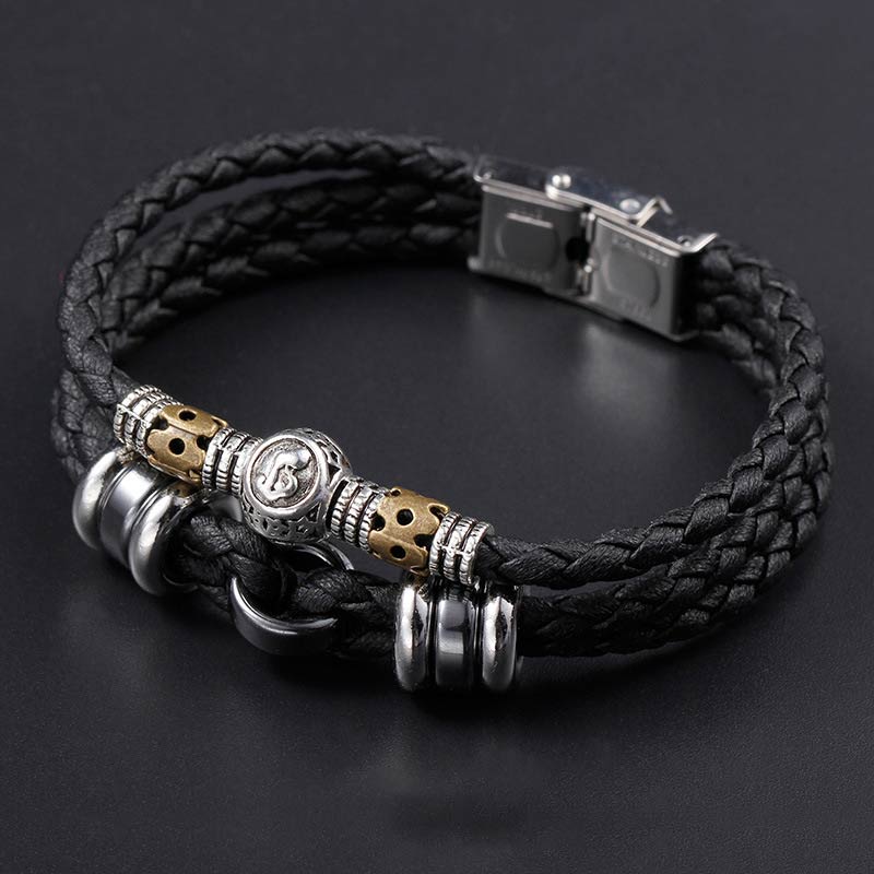 12 Constellations of the Zodiac Hematite Protection Bracelet