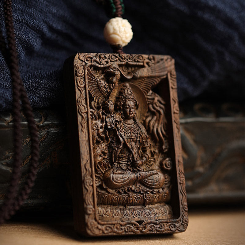 Chinese Zodiac Natal mystic zen Brunei Agarwood PiXiu Dragon Peace Necklace Pendant
