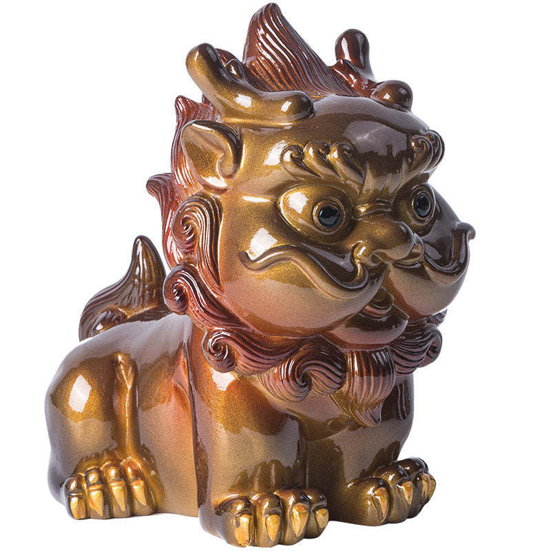 Color Changing Small PiXiu Resin Tea Pet Wealth Home Figurine Decoration
