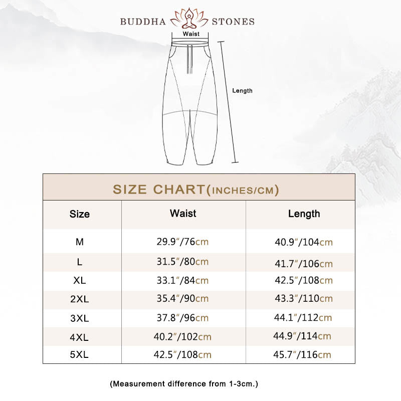 Casual Men's Solid Color Linen Drawstring Pants With Pockets