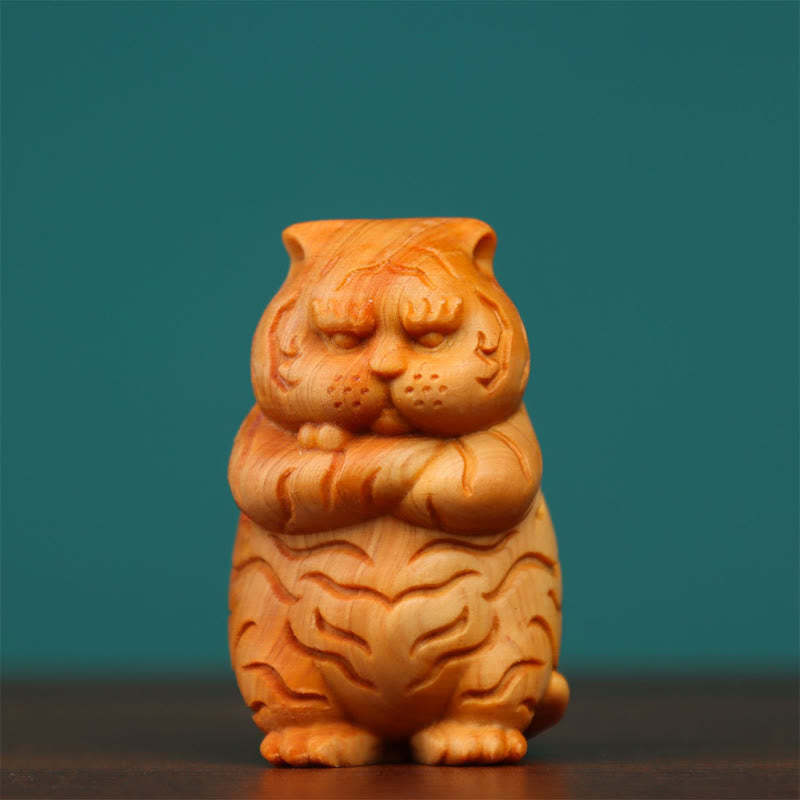 Thuja Sutchuenensis Boxwood Tiger Zhong Kui Grounding Desk Decorations