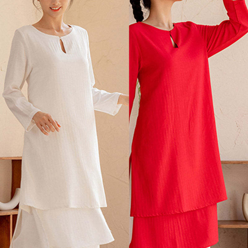 2Pcs Simple Design Tai Chi Meditation Yoga Clothing Top Pants Women's Set