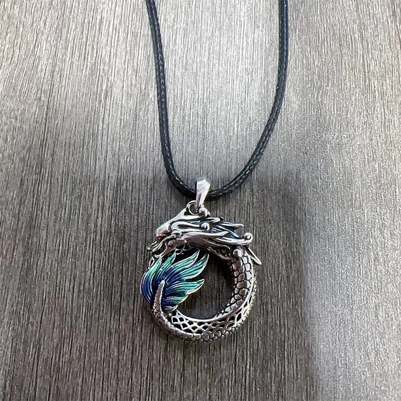 Tibetan Copper Dragon Strength Necklace