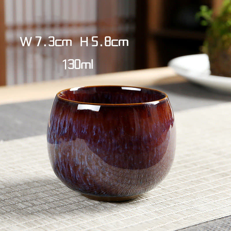 Multicolor Ceramic Teacup Ocean Wave Tea Cups