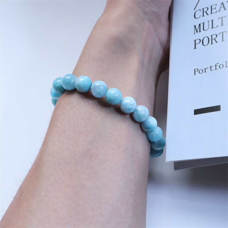 Natural Larimar Wisdom Confidence Bracelet