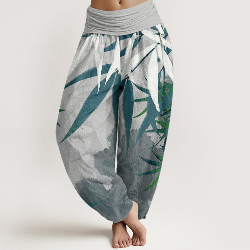 Casual Bamboo Women's Elastic Waist Harem Pants