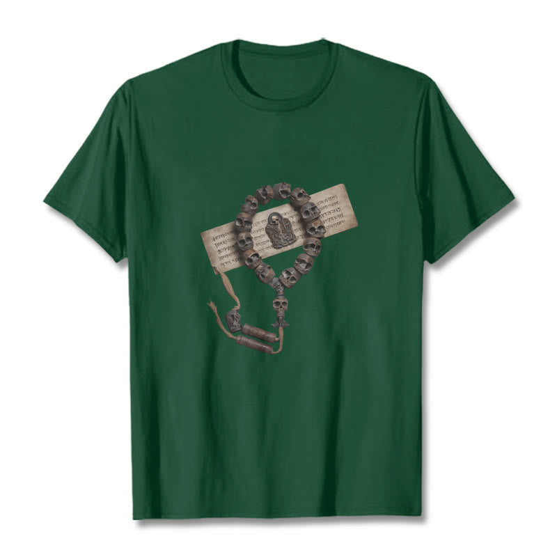Tibetan The Lord Of The Corpse Forest Beads Pattern Tee T-shirt