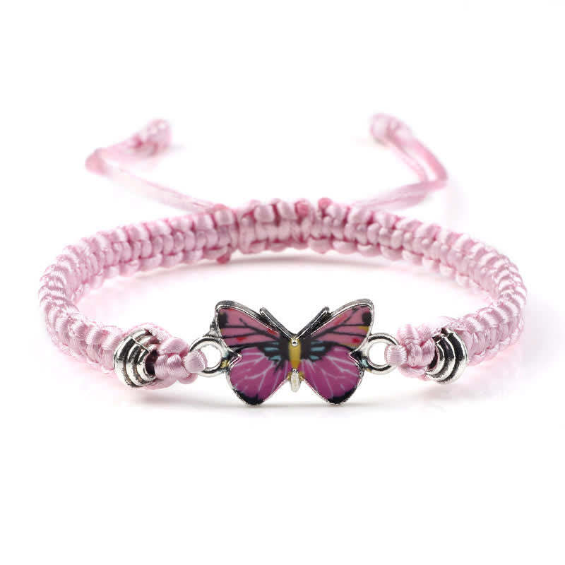 Butterfly Freedom Love String Charm Bracelet