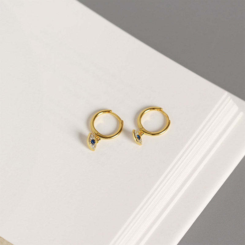 925 Sterling Silver Evil Eye Blessing Protection Stud Earrings