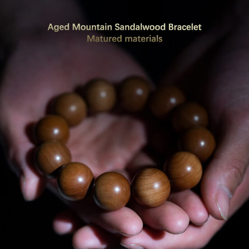 Mysore Sandalwood Wood Bead Healing Mala Bracelet