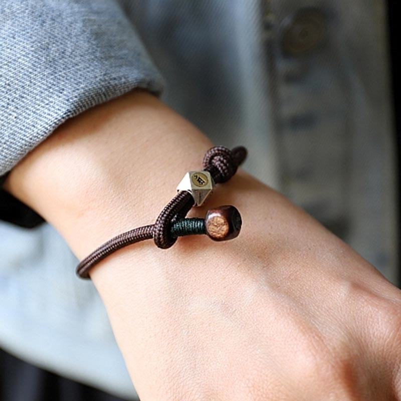925 Sterling Silver Chinese Zodiac Natal mystic zen Natural Amber Clear Anxiety Bracelet