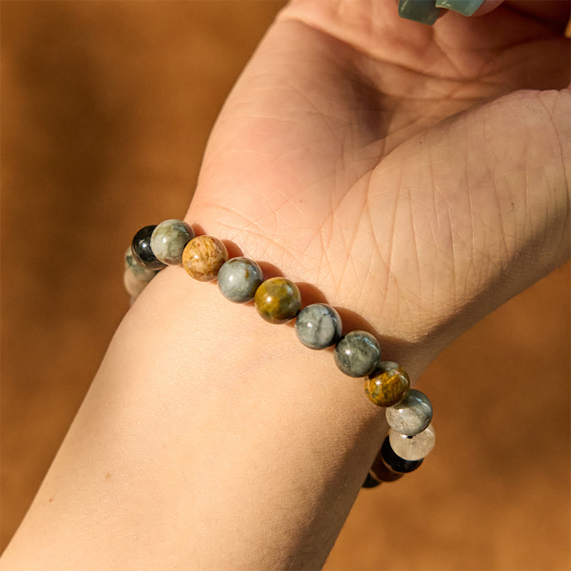 Natural Eagle's Eye Stone Confidence Positive Bracelet