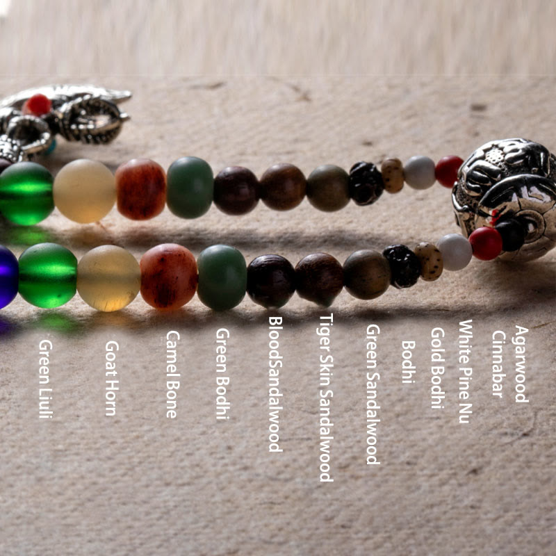 Tibetan 108 Mala Beads Bodhi Seed mystic zen Head Nine Palaces Eight Diagrams OM Wisdom Bracelet