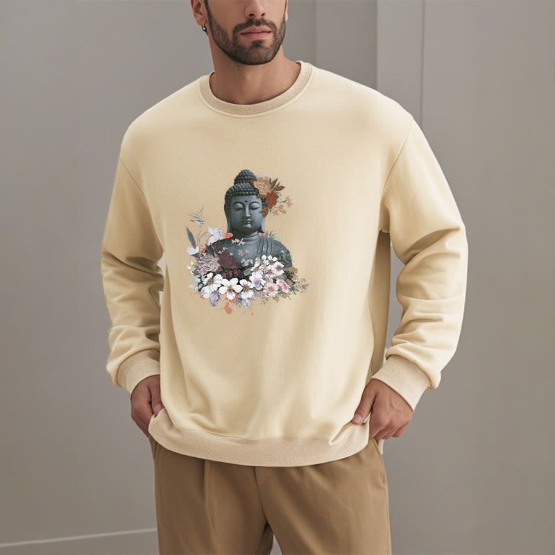 Colorful Flowers Surrounding mystic zen Fleece Lined Sweatshirt