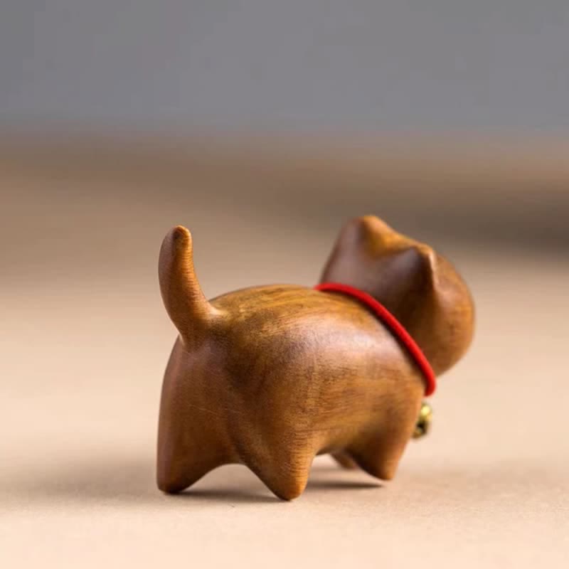 Green Sandalwood Small Leaf Red Sandalwood Cute Cat Animals Soothing Peace Decorations