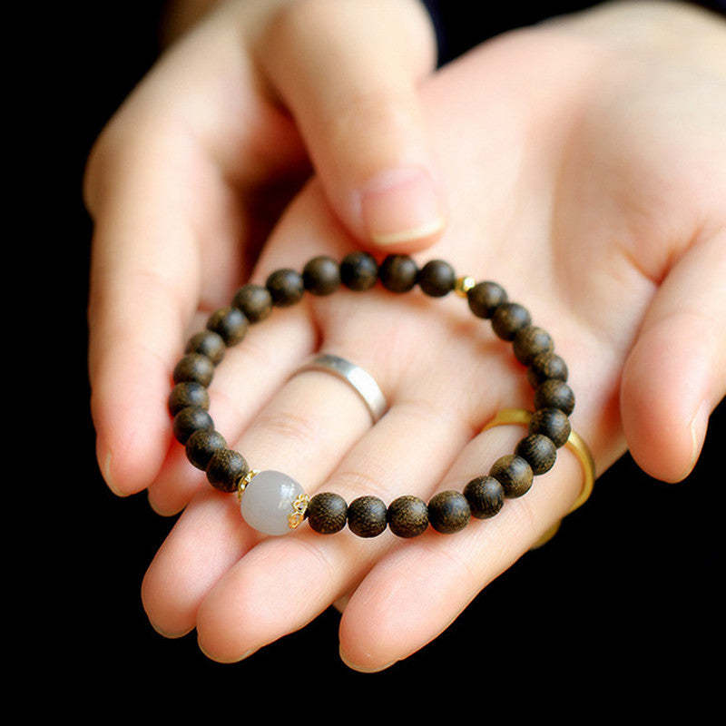 Agarwood Jade Strength Calm Bracelet