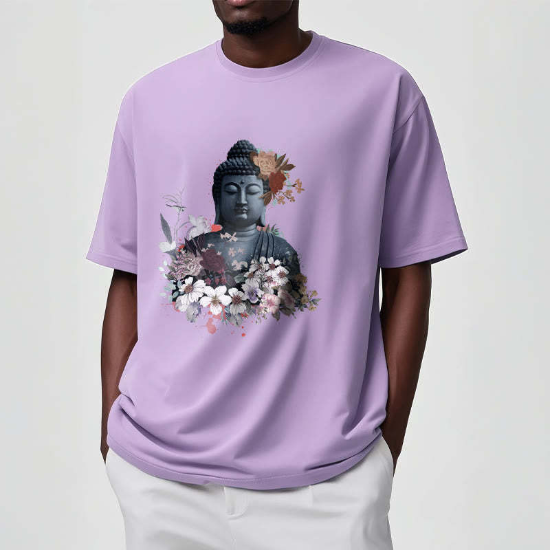 Colorful Flowers Surrounding mystic zen Pattern Tee T-shirt