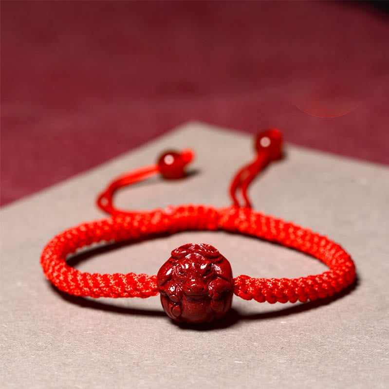 Chinese Zodiac Red String Cinnabar Blessing Bracelet